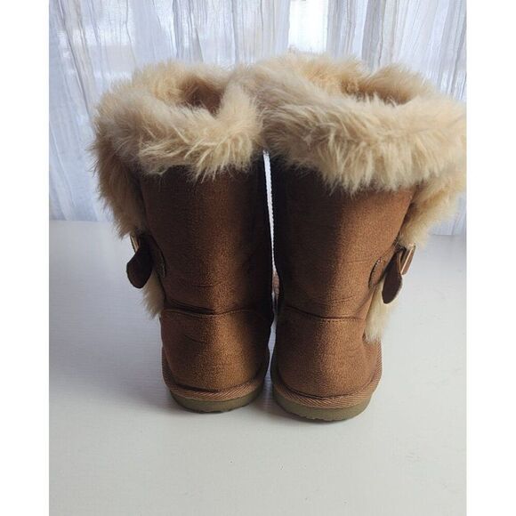 Children's Place Girls Size 4 Winter Shearling Style Boots - Picture 3 of 7